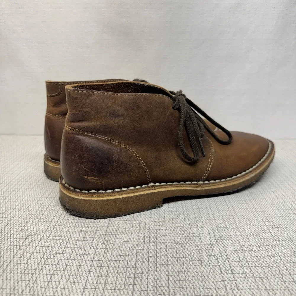 SeaVees 3 Eye Chukka Boots Mens 8‎ Brown Leather Lace Up Heritage Rugged Casual